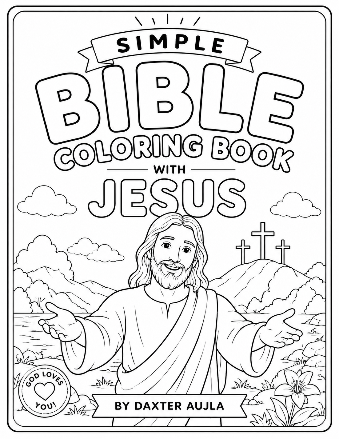 Simple Bible Coloring Book With Jesus