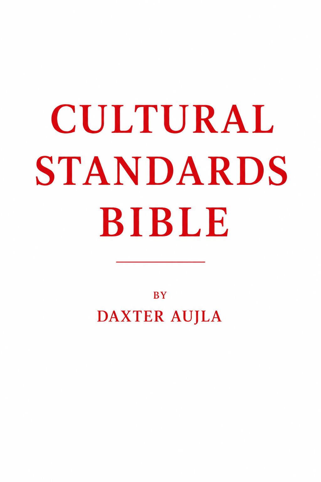 Cultural Standards Bible