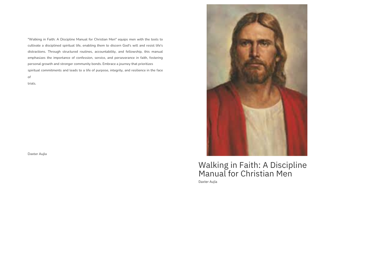 Walking in Faith: A Discipline Manual for Christian Men